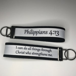 PHILIPPIANS 4:8 Bangle Charm Bracelet Keychain UPICK Faith Based Christian  Gifts