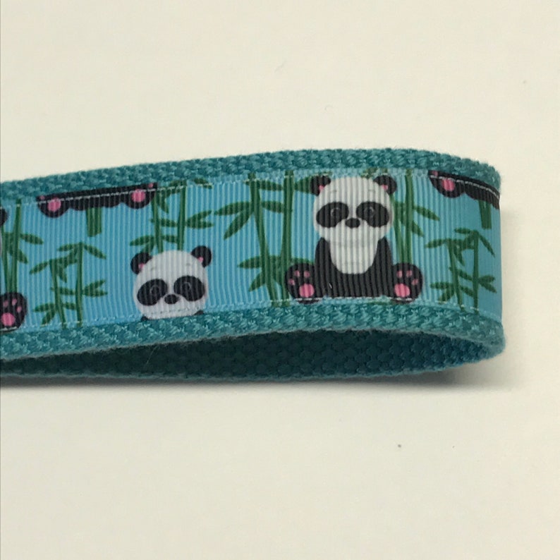 Panda Bear Key Fob Wristlet Keychain Keyring