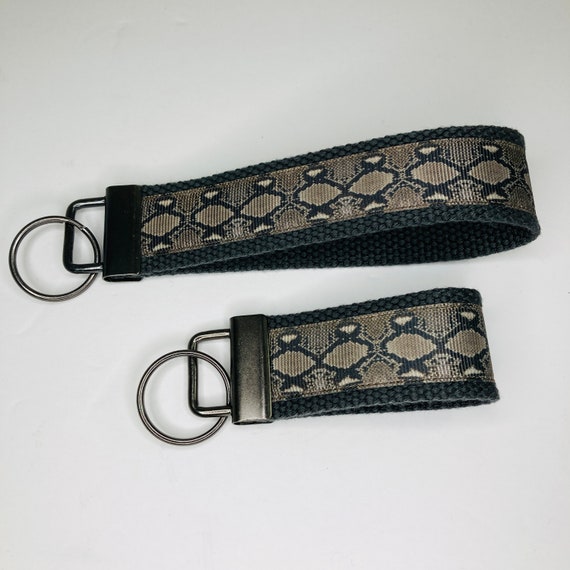Black and Silver Key Wristlet