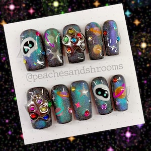 Wootteo JIN bt21 Tour Custom Press on Nails
