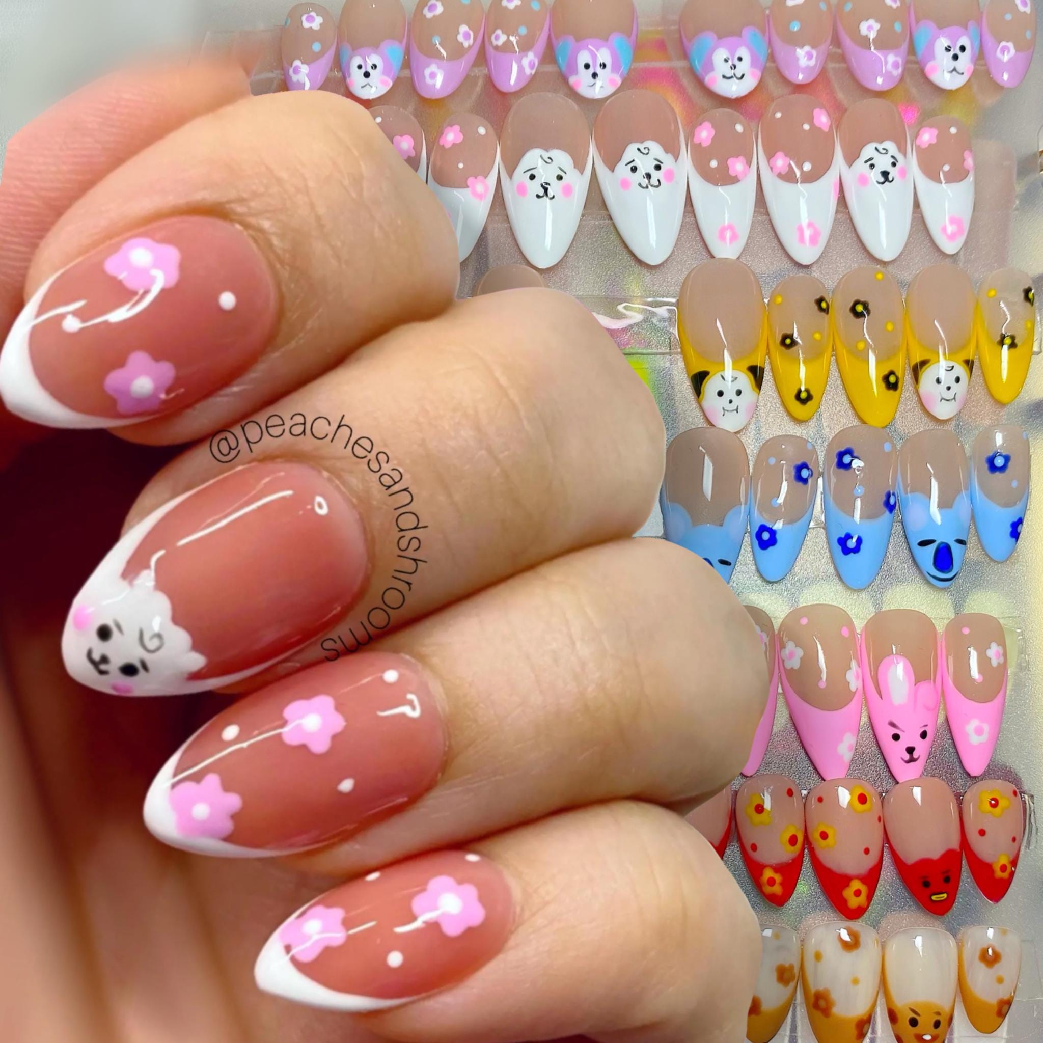 Bt21 French Tip | Rm Jin Suga Jhope Jimin V Jungkook BTS Custom