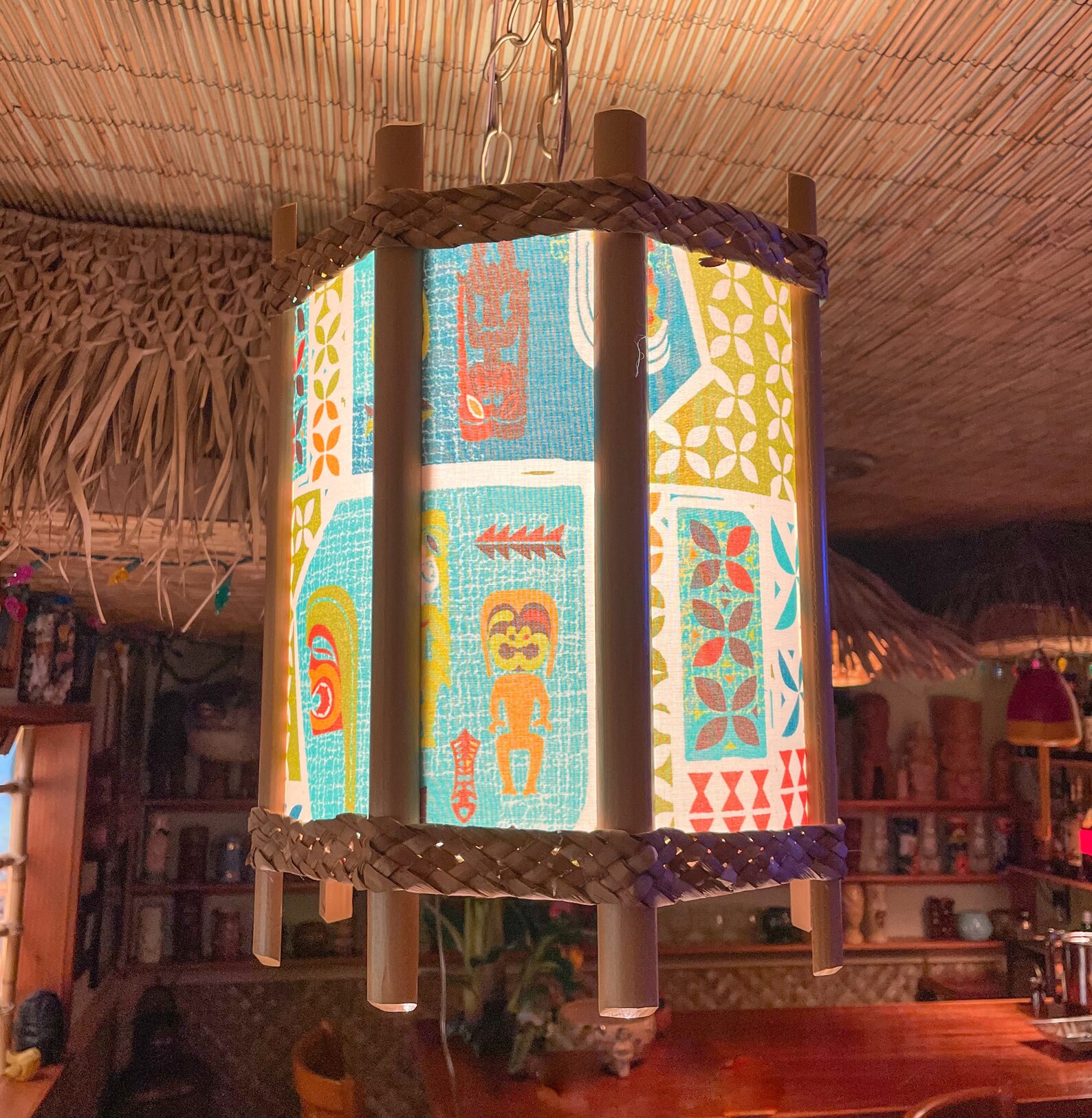 Tiki bar light 2 Hawaiian tropical light Tropical bar Etsy