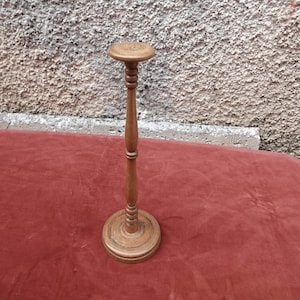 Antique hat stand/Tall Milliner's shop hat display in turned wood