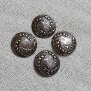 4 Vintage metal buttons/Rye pattern buttons/Barley design buttons/Sewing/Coat buttons/Dressmaking/Cereal grass design buttons/Costume design