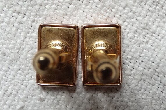 Cuff links, Charles Murat/Vintage rectangular bul… - image 8