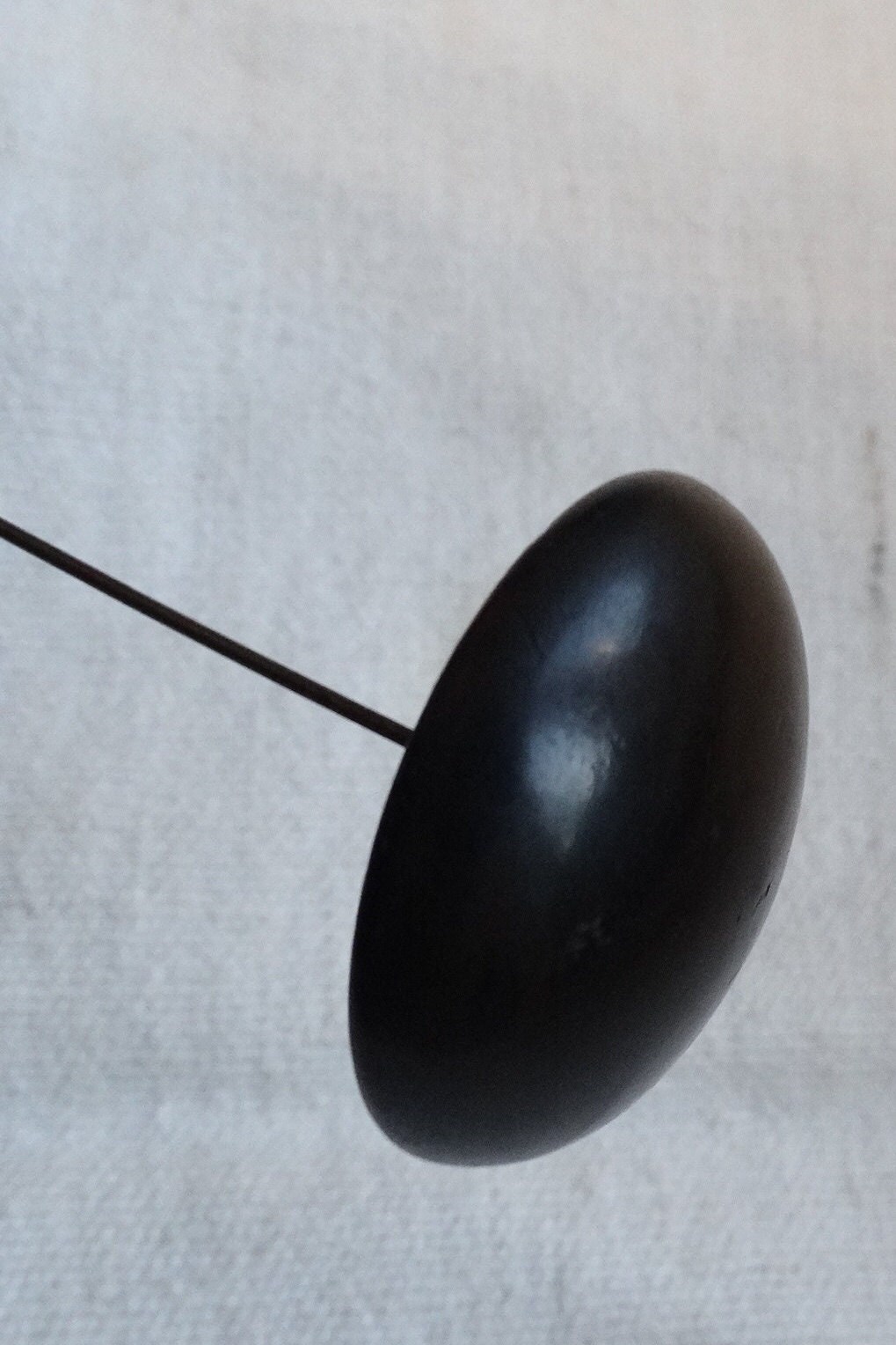 Antique Hatpin/victorian Hat Pin/black Wooden Button Hat Pin  display picture 3