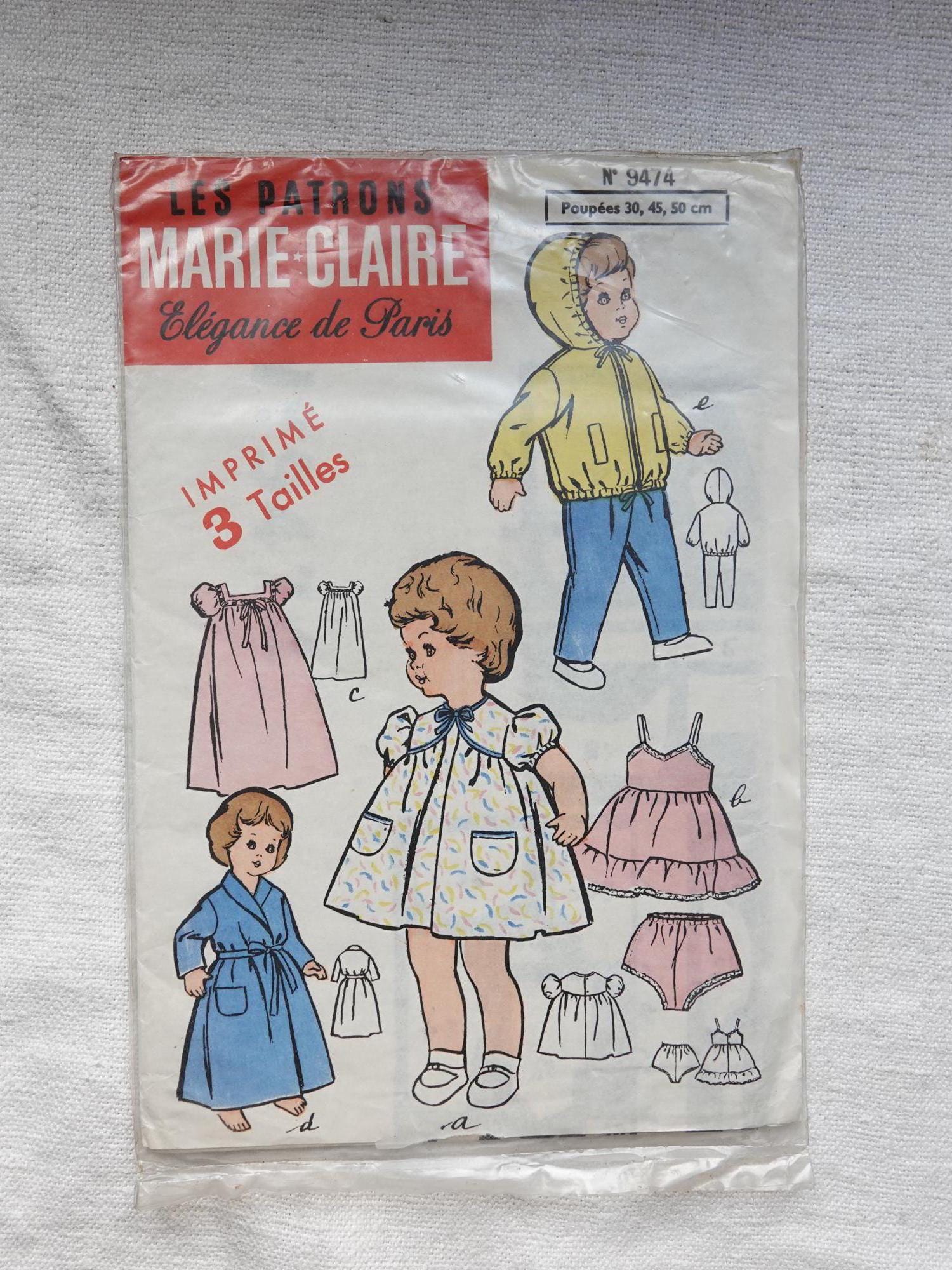 Patron De Couture Vintage Marie Claire - Jupe Et Gilet - Taille 36/40/44 - Occasion