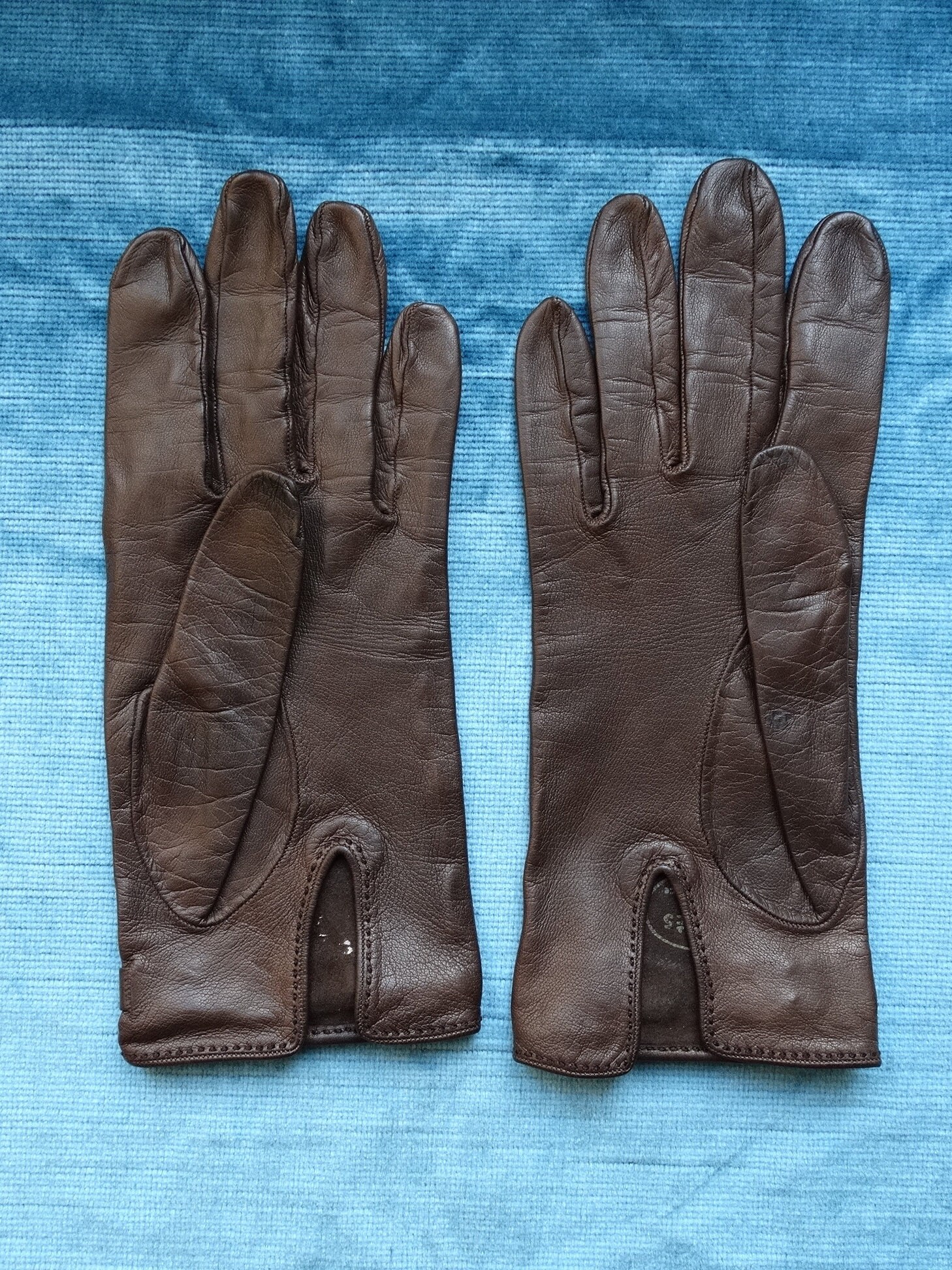 エルメスレディースレザーグローブ/スーパーソフトブラウンレザー