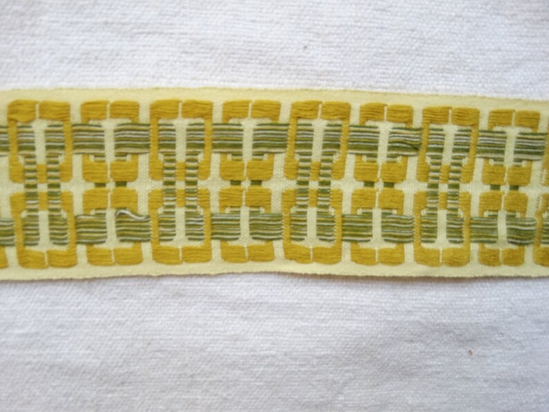 Vintage French passementerie Curtain embellishment Retro upholstery trim Fabric braid Vintage gimp Furniture galon Edging Lampshade trim