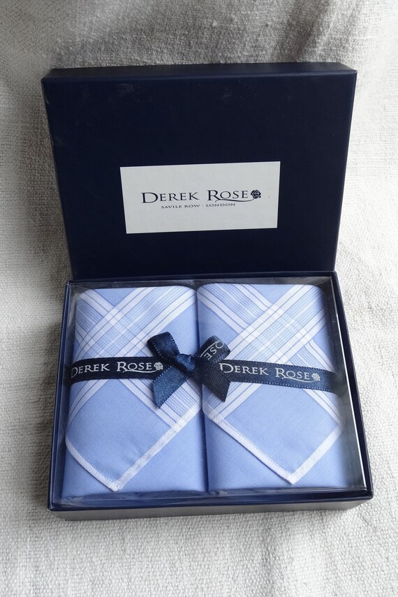 Vintage Derek Rose handkerchiefs/2 as new, boxed … - image 3