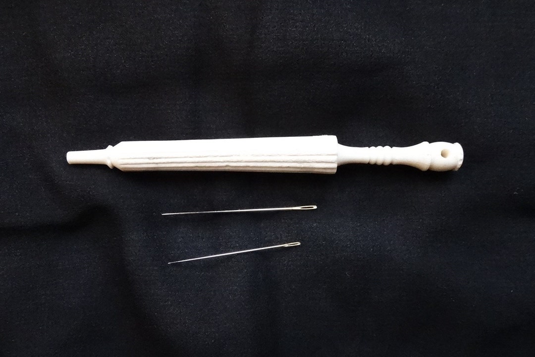 Bone Parasol Needle Case/antique Bone Umbrella Shaped Etui/french