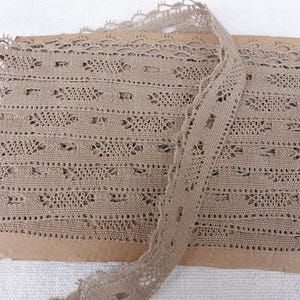 8 metros de ribete de encaje antiguo/ribete de encaje crudo/ribete de encaje para estantes/confección/diseño de vestuario/restauración de vestuario/ribete de encaje de 8 m/encaje para manualidades