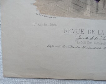 REVUE DE LA MODE 印刷物 1868年 【商品番号①】Ω