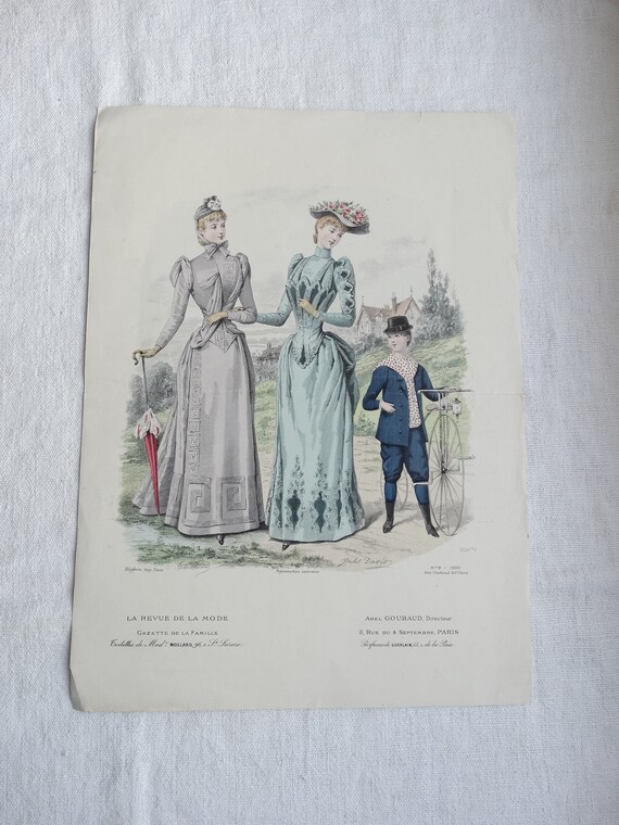 La Revue de la Mode/Stampa di moda 1890/Piatto di moda antico