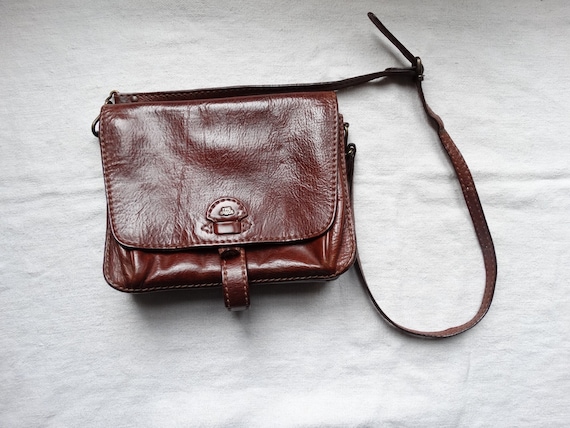 Italian Leather Square Crossbody Bag