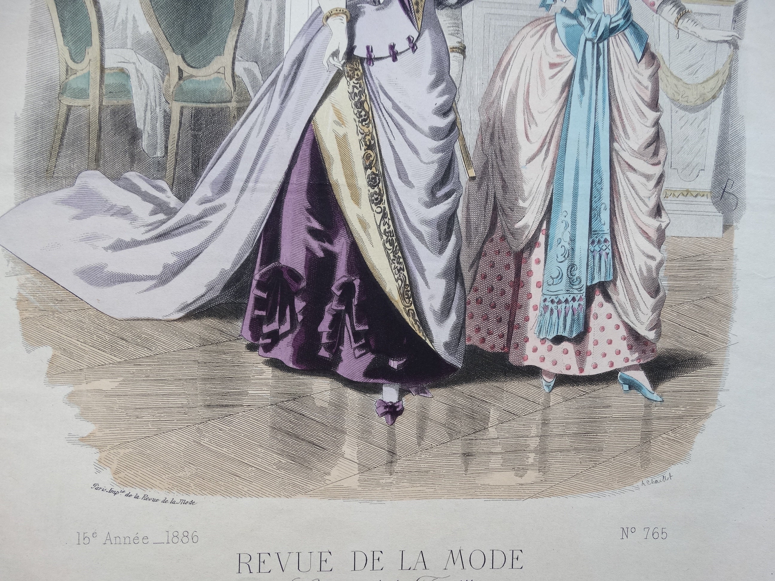 REVUE DE LA MODE 印刷物 1868年 【商品番号①】