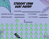 Student Loan Debt Payoff Repayment Tracker PDF Worksheets - Leaves