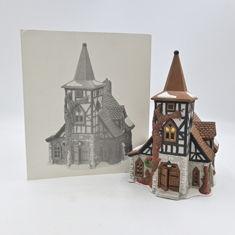 Vintage 1992 Department 56 Dickens Village Old Michael Church Etsy