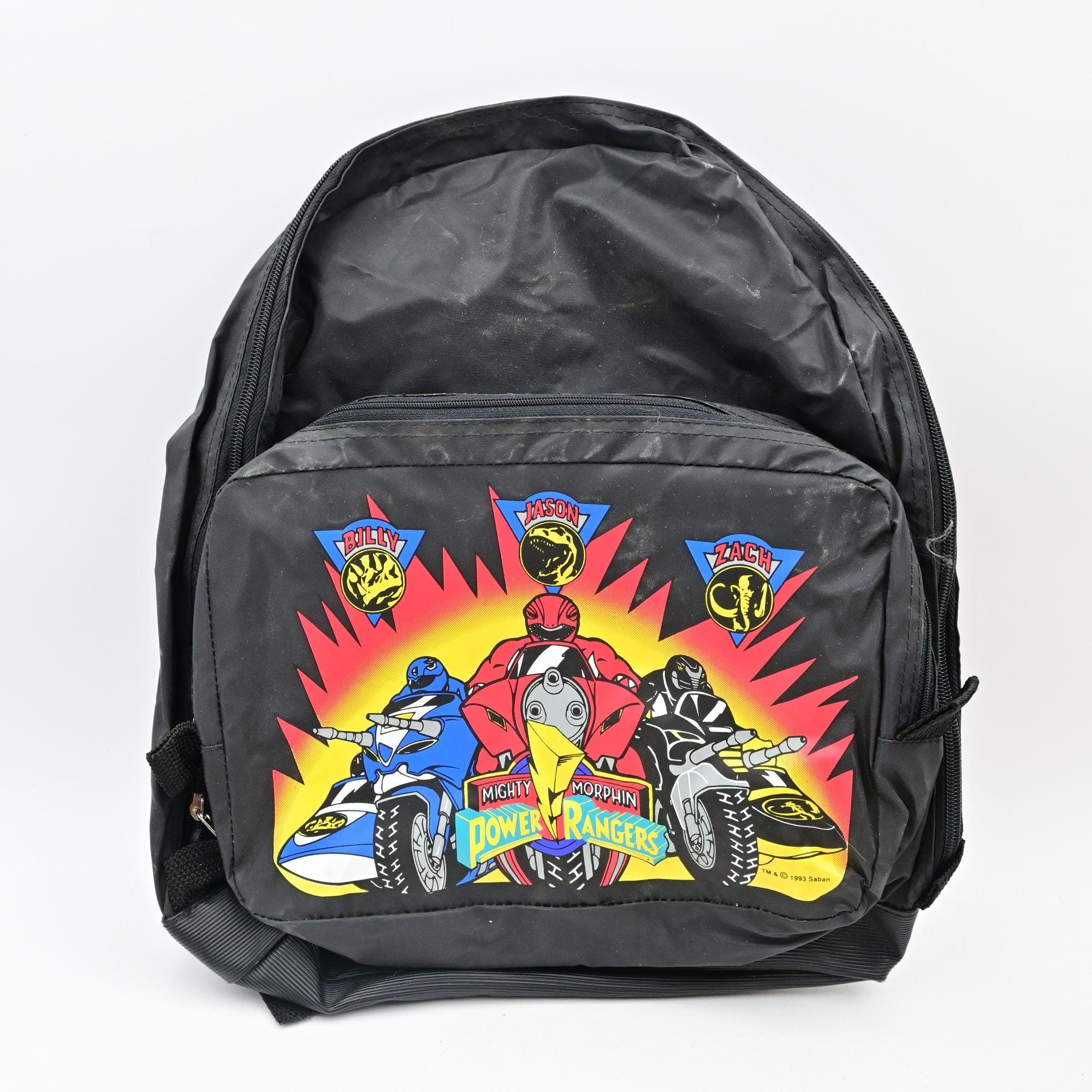 Zaino Power Rangers Legends Never Die 40,6 Cm - Mighty Morphin, Vintage, Con Tasche, Per Scuola E Tempo Libero
