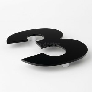 House number high gloss black numbers letters door number mailbox 3 mm