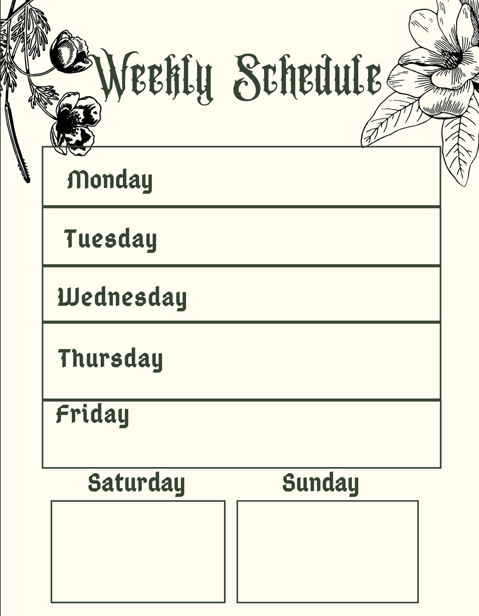 Pagan Planner Bundle Printable Set Gothic Daily Planner - Etsy