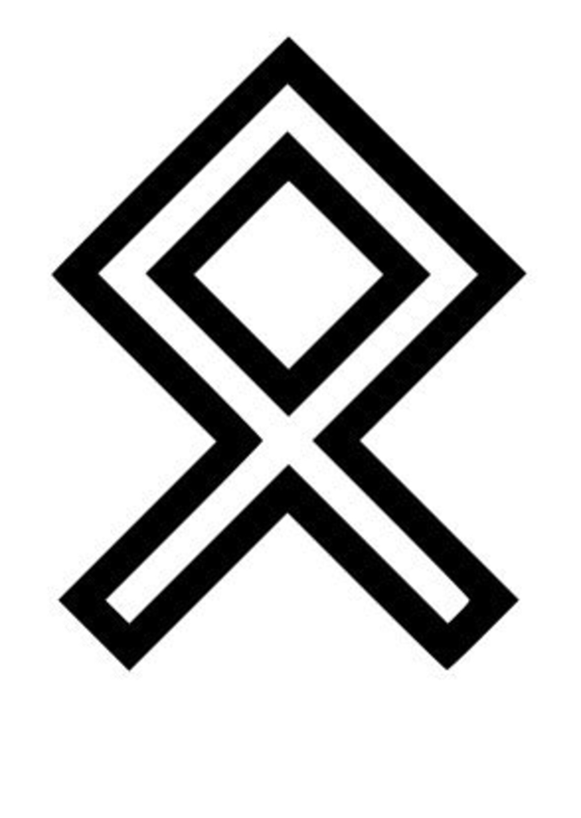 Эскиз руна одал
