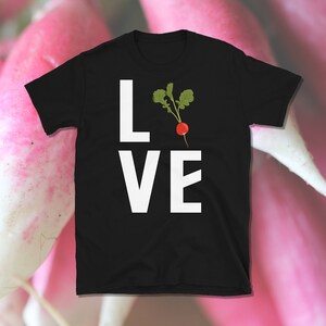 Radish Lover, Radish Shirt, Radish Gift, Gardening Shirt, Garden Gift, Homestead Shirt, Permaculture Shirt, Short-Sleeve Unisex T-Shirt