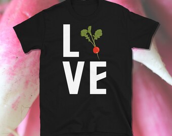 Radish Lover, Radish Shirt, Radish Gift, Gardening Shirt, Garden Gift, Homestead Shirt, Permaculture Shirt, Short-Sleeve Unisex T-Shirt