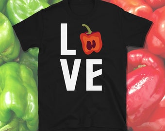 Bell Pepper Lover, Pepper Gift, Pepper Shirt, Homestead Shirt, Permaculture Shirt, Gardening Shirt, Short-Sleeve Unisex T-Shirt