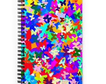 Carnet papillon, Carnet arc-en-ciel, Carnet pollinisateur, Journal papillon, Journal arc-en-ciel, Cadeau papillon, Cadeau jardin, Cahier spiral