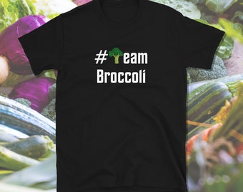 Brócoli de equipo, Camisa de brócoli, Amante del brócoli, Camisa de jardín, Camisa de granja, Camisa de permacultura, Camiseta unisex de manga corta, Hashtag