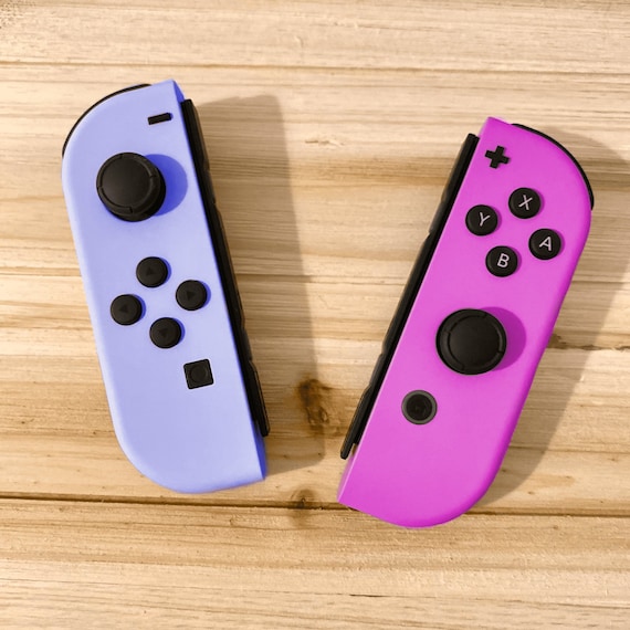 Custom Pastel Purple and Blue Nintendo Switch Joy-con Joycon Controllers 