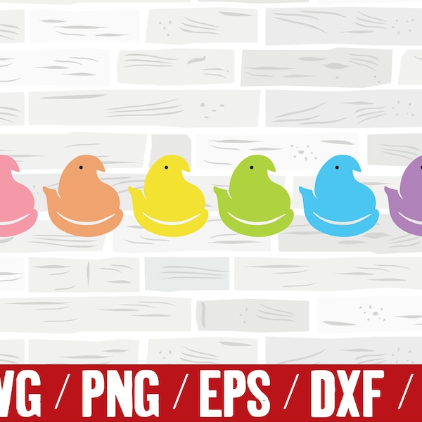 Chicks Easter SVG Marshmallow SVG Spring Easter SVG Files for Cricut Svg Silhouette Cameo Digital Printable Vector Eps Ai Dxf Png