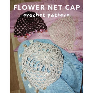 Flower Mesh Cap Crochet Pattern | Summer Mesh Hat PDF Download
