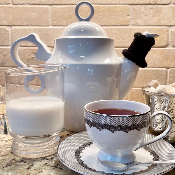 Black Beauty Tea Spout Cozy | Drip Catcher | Teapot Drip Catcher | Hand Knitted Gift