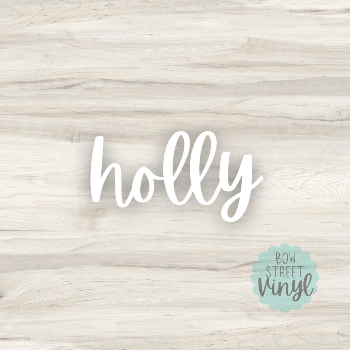 Holly Font Custom Name Vinyl Decal Vinyl Name Sticker Etsy