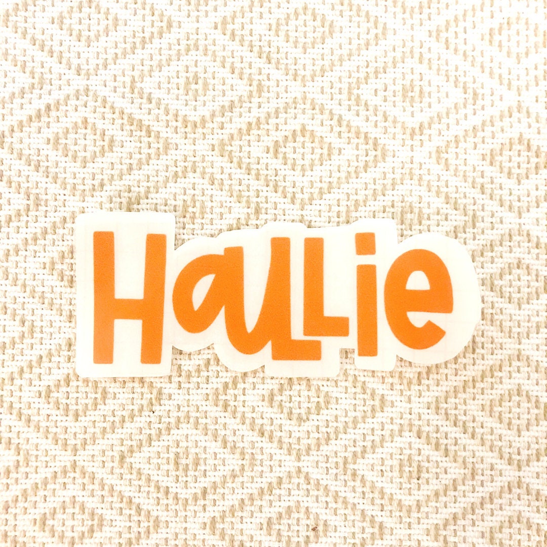 Hallie Font Personalized Name Decal Custom Name Vinyl Decal | Etsy