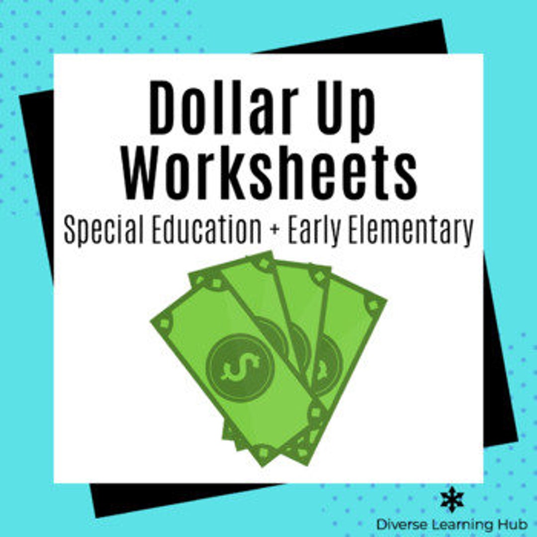Next Dollar up Worksheets special Education / Early Elem Etsy