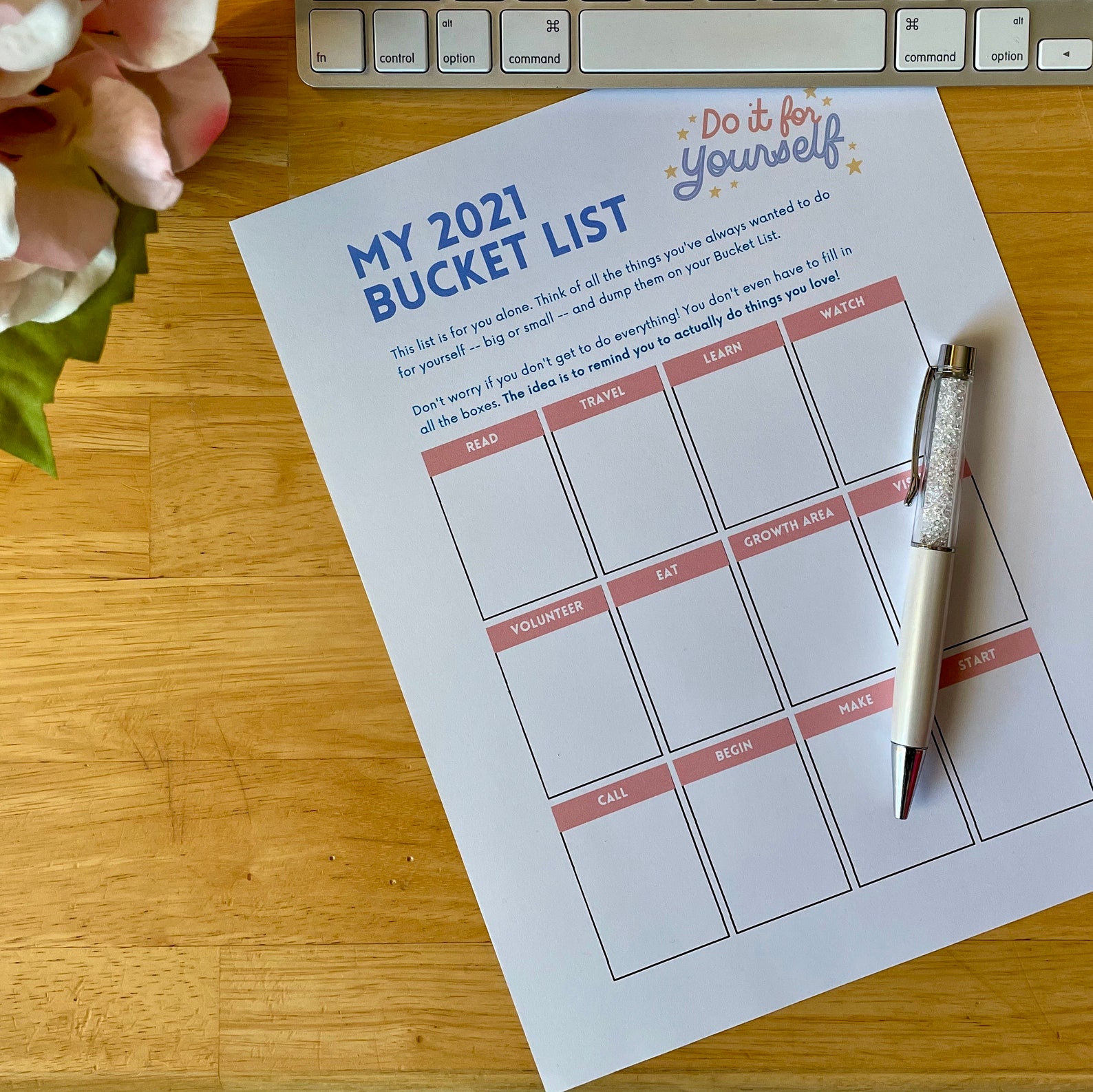 2021 Bucket List Selfcare List Just for You Printable Etsy
