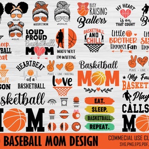 Basketball Mom SVG, Pacote Basketball SVG, Sports svg, Messy bun svg, Mom svg, Momlife svg, Dia das Mães svg, Basketball mom png, Cricut svg