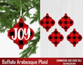 Christmas Arabesque Tile SVG, Christmas Buffalo Plaid Svg, Arabesque Ornament SVG, Christmas Svg Cricut,Buffalo Plaid Ornament Set