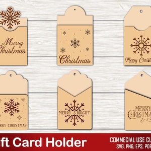 Gift Card Holder SVG, Ornament Holder SVG Bundle, Gift Box svg, Gift Card Holder Svg, Christmas Glowforge Gift Holder Svg, Laser Cut Svg