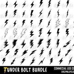 Thunder SVG Bundle, Lightning svg, Thunder Svg, Flash Svg, Bolt Svg, Thunder Bolt Svg cut files, lightning silhouette, Lightning bolt svg