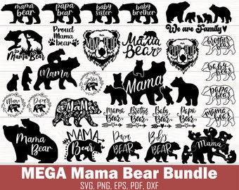 150+ Mama Bear Svg Png, Bear Mama Svg, Mama Baby Bear Svg, Mom Life Svg, Mother&#39;s Day Svg, Mom Svg Files, Mom Sayings Svg, Bear Clipart