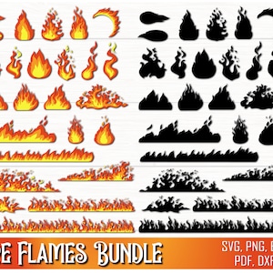 Fire bundle Svg, Fireball svg, Fire svg, Flames svg, Flame svg, Fire clipart, Fire vector, Fire silhouette, Fire cricut, Fire cut file, dxf