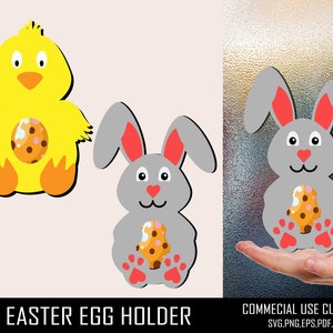 Easter egg holder svg bundle, easter basket svg, Easter egg svg, Egg Holder Template, Surprise Egg Chocolate, Egg Stand Svg, Digital Files