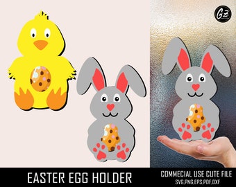 Paquete de soporte de huevo de Pascua svg, cesta de pascua svg, huevo de Pascua svg, plantilla de soporte de huevo, chocolate de huevo sorpresa, soporte de huevos svg, archivos digitales
