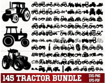 Tractor SVG PNG Bundle, Tractor Clipart, Tractor svg, Farm svg, Tractor Silhouette, Truck Svg, Tractor SVG Cut Files for Cricut