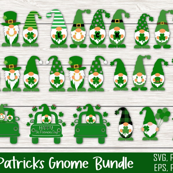 St Patrick Gnome Svg Png Bundle, Gnome svg, Lucky Gnomes svg, Three Gnome svg, St Patricks Day svg, St Pattys Day svg, Lucky Svg