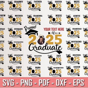 Graduation 2025 SVG, Svg famille fière, Svg Senior 2025, photo diplômé 2025, promotion 2025 Svg, chemise de remise des diplômes Svg, Svg senior fier